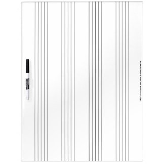 Musical Staff System (with 4 Blank Empty Staves) D Dry Erase Board
