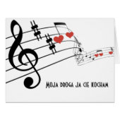 Musical Staff with notes and hearts (Front Horizontal)