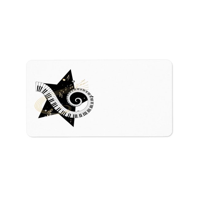 Musical Star Golden Notes Label (Front)