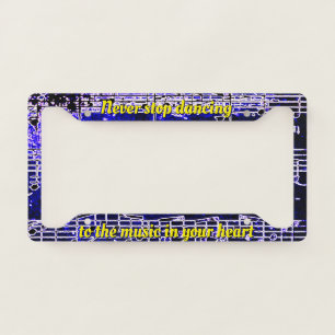 Musical Steps- Electric Blues License Plate Frame