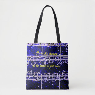 Musical Steps- Electric Blues Tote Bag