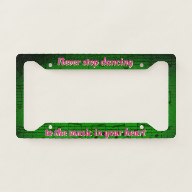 Musical Steps- Forest Fanfare License Plate Frame (Front)
