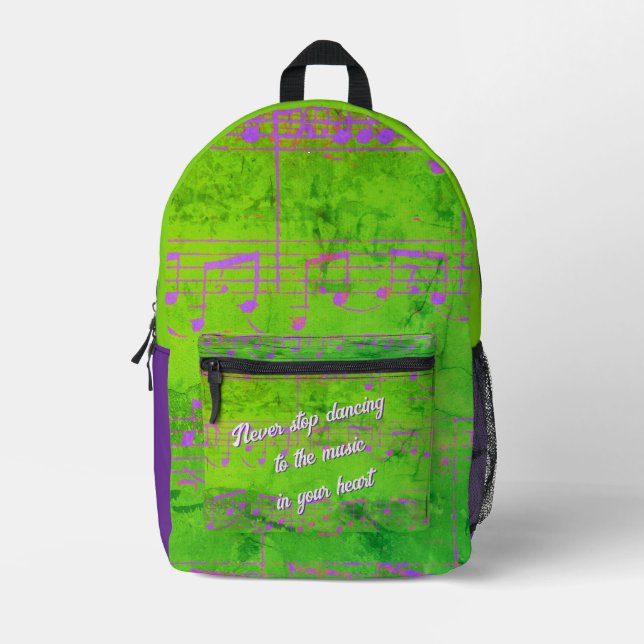 Musical Steps- New Jazz Backpack (Front)