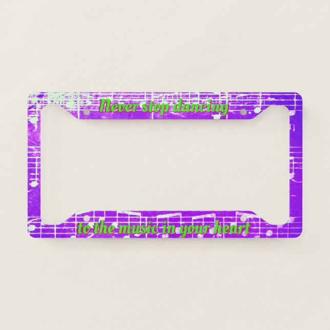 Musical Steps- Royal Dance License Plate Frame (Front)