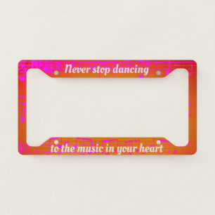 Musical Steps- Sunset Samba License Plate Frame