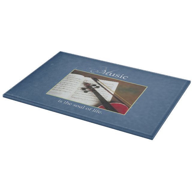 Musical Strings, The Soul of Life, Traditional Cutting Board (Corner)