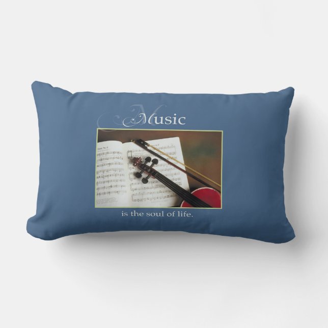 Musical Strings, The Soul of Life, Traditional Lumbar Pillow (Front)