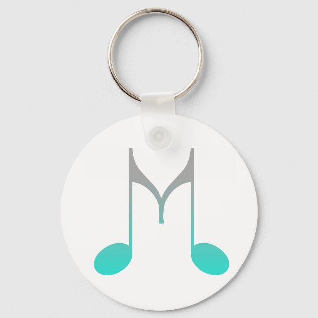 Musical Symbol "M" Keychain (Front)