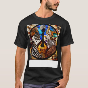 Musical Symbols In A Stained Glass Window 3 T-Shirt