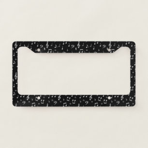 musical symbols license plate frame