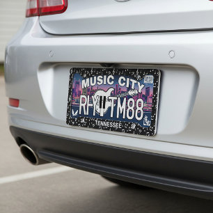 musical symbols license plate frame