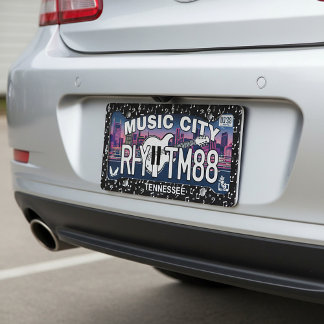 musical symbols license plate frame