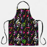 Musical Symbols Pattern Design Apron