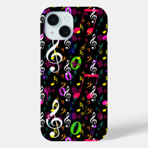 Musical Symbols Pattern Design iPhone 15 Case