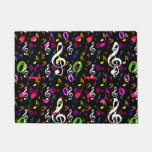 Musical Symbols Pattern Design Doormat