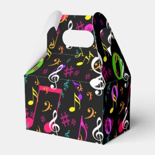 Musical Symbols Pattern Design Favor Boxes