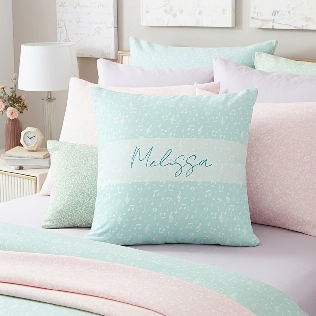 musical symbols personalized Throw Pillow (Creator Uploaded)