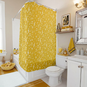 musical symbols  shower curtain