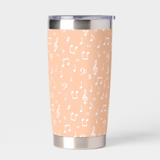 musical symbols  thermal tumbler (Left)