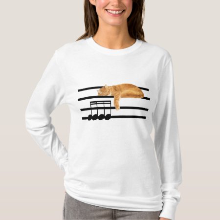 Musical Tabby Kitty Cat T-shirt