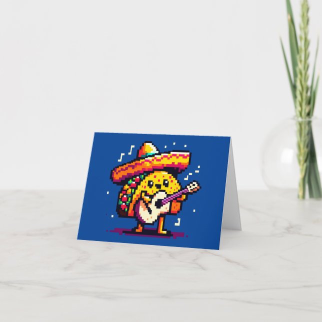 Musical Taco: 8-Bit Fiesta Fun Card (Front)