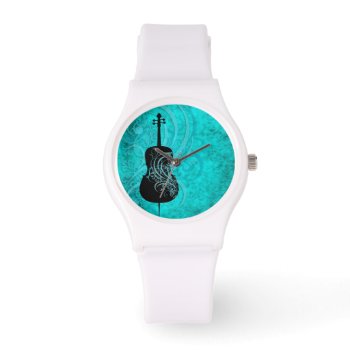 Musical Teal Cello Watch by TheInspiredEdge at Zazzle