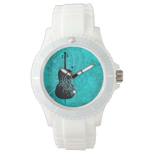 Musical Teal Cello Watch