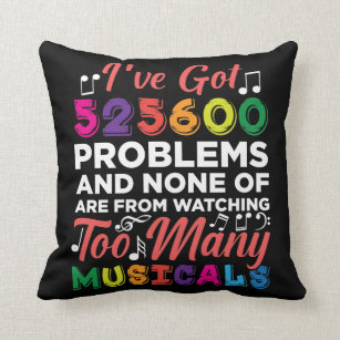 Musical Theatre Problems Broadway Singer actors Throw Pillow