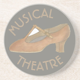 Musical Theatre Tan Character Dance Shoe Theater Coaster