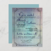 Musical themed bridal shower invitation (Front/Back)