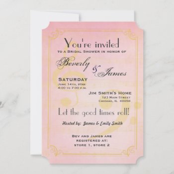Musical Themed Bridal Shower Invitation by perfectwedding at Zazzle