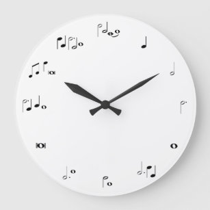 Musical timing clock - black and white