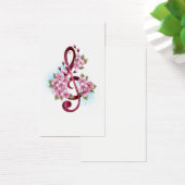 Musical treble clef notes with Sakura flowers (Desk)