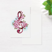 Musical treble clef notes with Sakura flowers (Desk)