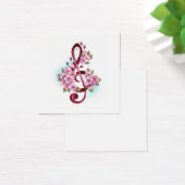 Musical treble clef notes with Sakura flowers (Desk)