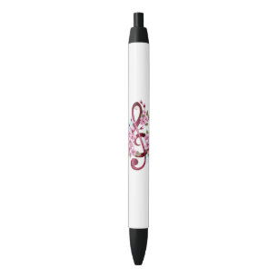 Musical treble clef notes with Sakura flowers Pen