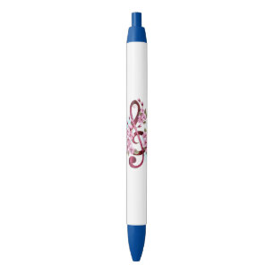 Musical treble clef notes with Sakura flowers Pen