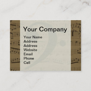 Musical Treble Clef Sheet Music Classic  Business Card