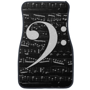 Musical Treble Clef Sheet Music Classic Car Floor Mat