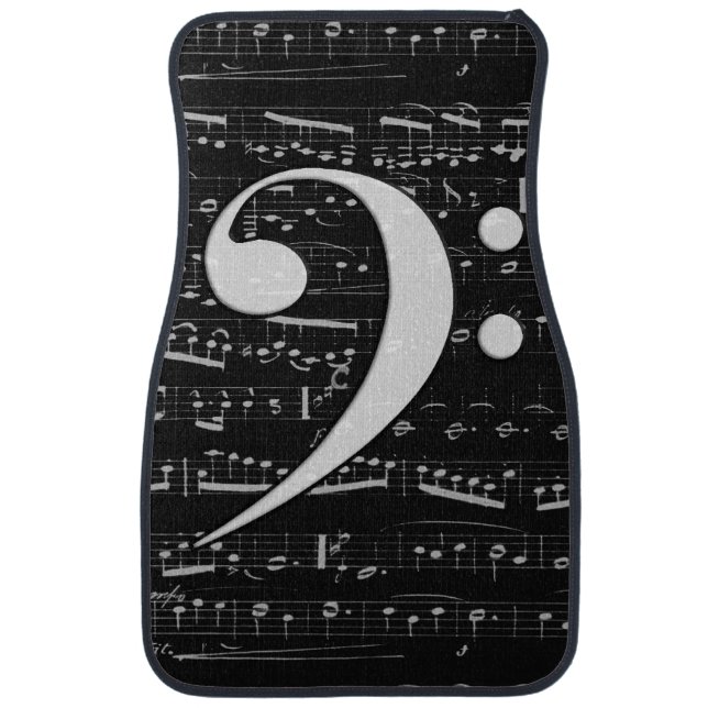 Musical Treble Clef Sheet Music Classic  Car Floor Mat (Front)
