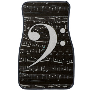 Musical Treble Clef Sheet Music Classic Car Floor Mat
