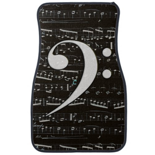 Musical Treble Clef Sheet Music Classic  Car Floor Mat