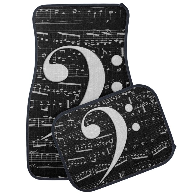 Musical Treble Clef Sheet Music Classic  Car Floor Mat (Set)