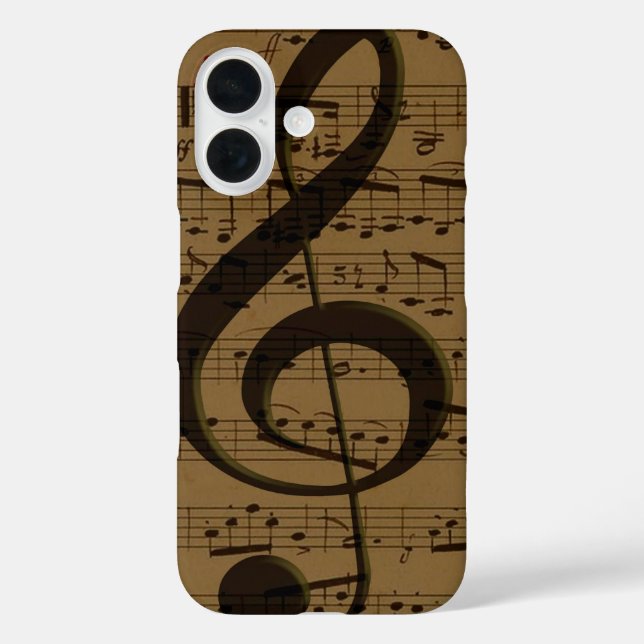 Musical Treble Clef Sheet Music Classic  Case-Mate iPhone Case (Back)