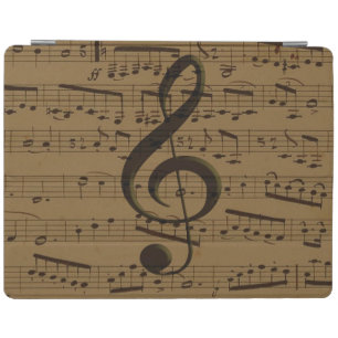 Musical Treble Clef Sheet Music Classic iPad Smart Cover