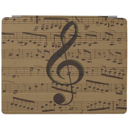 Musical Treble Clef Sheet Music Classic  iPad Smart Cover