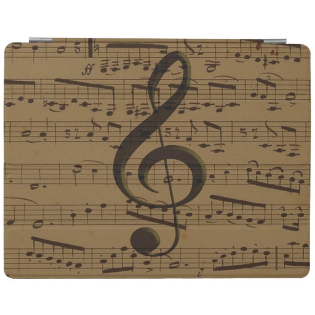 Musical Treble Clef Sheet Music Classic  iPad Smart Cover (Horizontal)