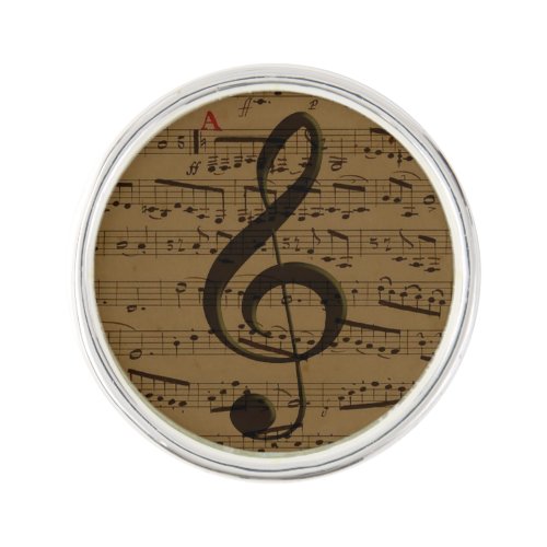 Musical Treble Clef Sheet Music Classic  Pin