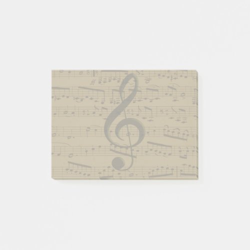 Musical Treble Clef Sheet Music Classic  Post_it Notes