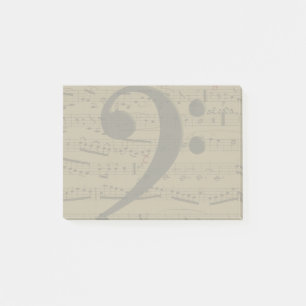 Musical Treble Clef Sheet Music Classic Post-it Notes